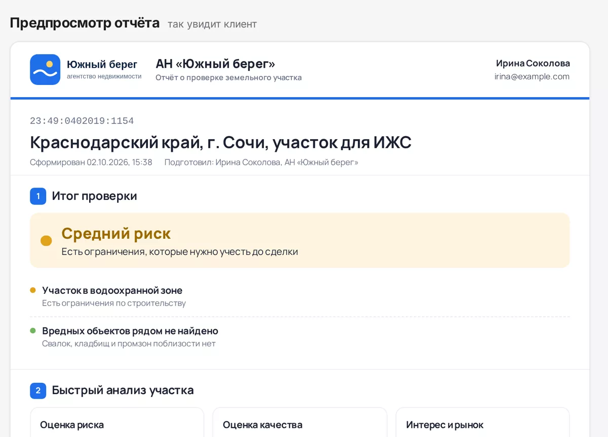 Настройка брендинга: предпросмотр отчёта с логотипом агентства